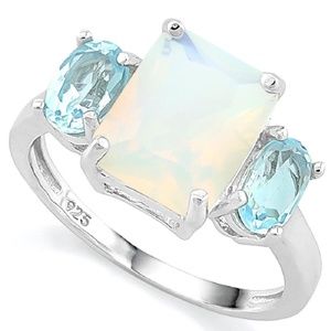 2 2/3 CARAT CREATED FIRE OPAL & 2 CARAT BABY SWISS